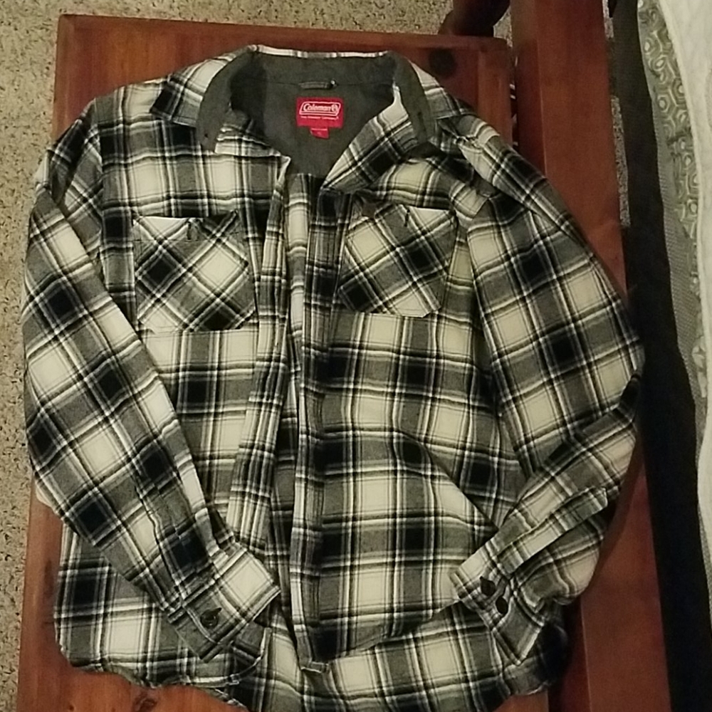 Black, grey and white flannel